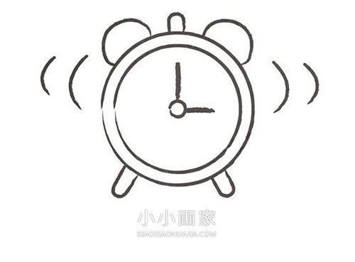 闹钟响了简笔画画法图片步骤步骤4