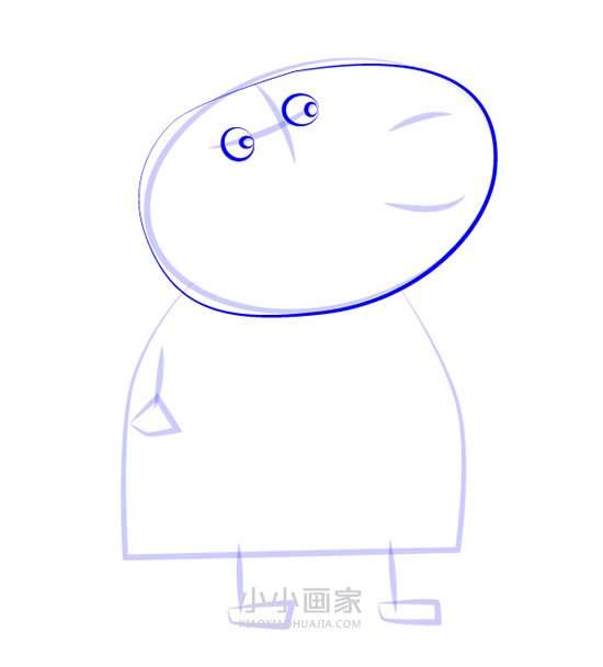 小猪佩奇奶牛妈妈简笔画画法图片步骤步骤4