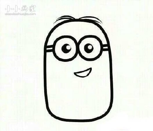 可爱彩色小黄人简笔画画法图片步骤步骤6