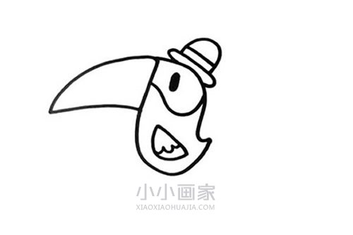 彩色大嘴鸟简笔画画法图片步骤步骤3