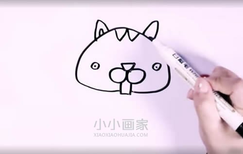 简单松鼠简笔画画法图片步骤步骤5