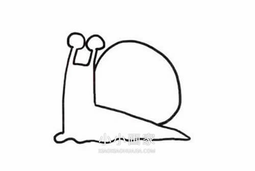 彩色臭屁蜗牛简笔画画法图片步骤步骤4
