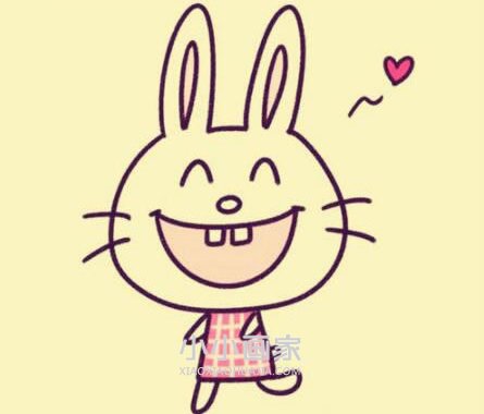 绘本故事快乐卡通小白兔简笔画画法图片步骤