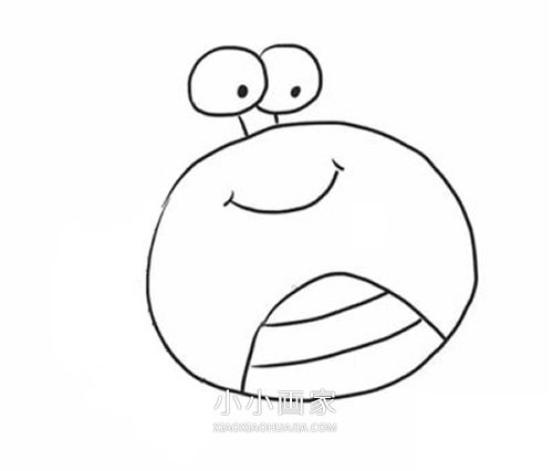 红色小螃蟹简笔画画法图片步骤步骤5