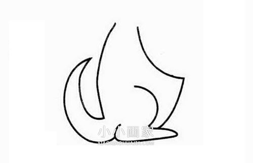 袋鼠妈妈和宝贝的简笔画画法图片步骤步骤2