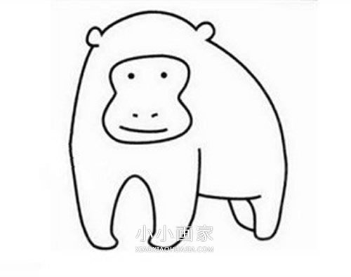 绘本故事卡通大猩猩简笔画画法图片步骤