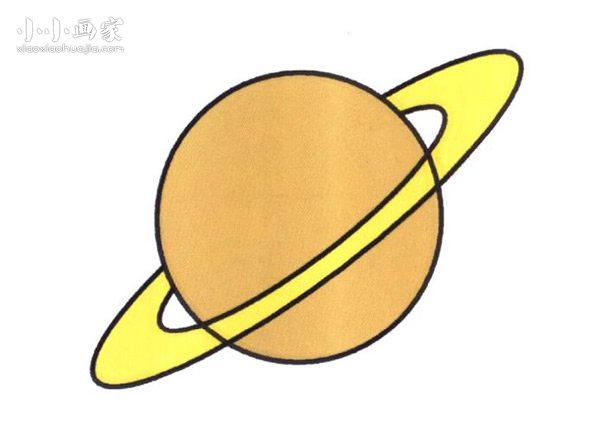 简单土星简笔画画法图片步骤步骤1