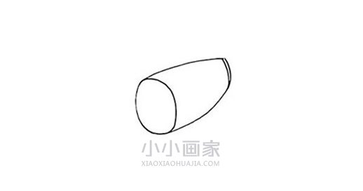 两个莲藕简笔画画法图片步骤步骤2