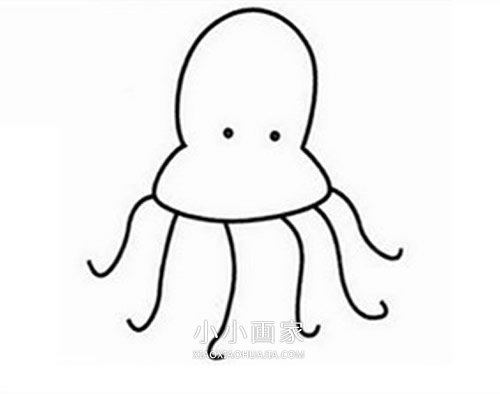 坏坏章鱼简笔画画法图片步骤步骤6