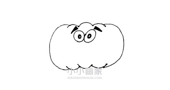 卡通南瓜简笔画画法图片步骤步骤4