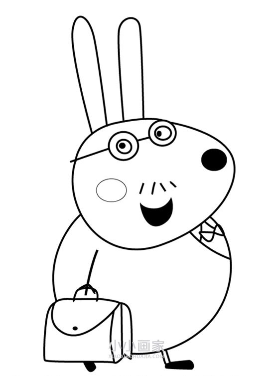小兔瑞贝卡的爸爸简笔画画法图片步骤步骤1