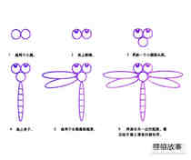 绘本故事蜻蜓简笔画画法图片步骤