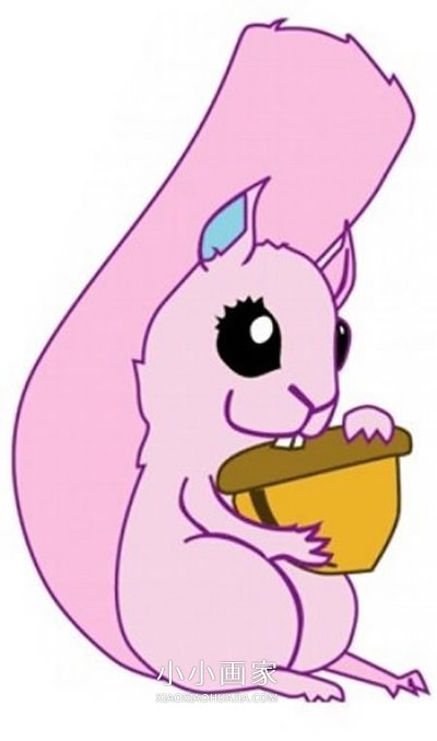 绘本故事彩色松鼠简笔画画法图片步骤