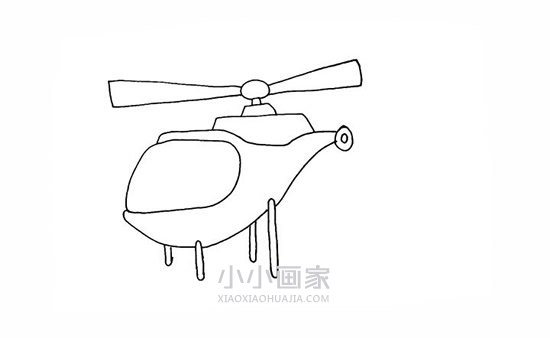 飞行的直升飞机简笔画画法图片步骤步骤8