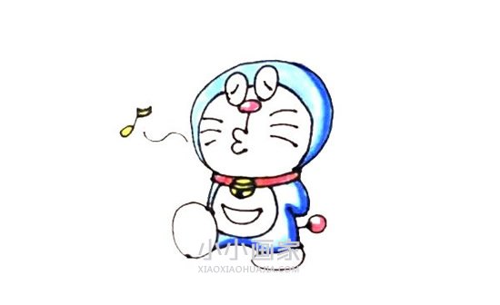 哼歌的哆啦A梦简笔画画法图片步骤步骤1