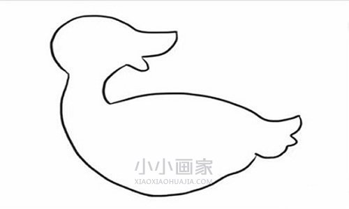 回头望的鸭子简笔画画法图片步骤步骤3