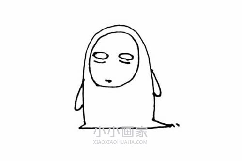无脸男简笔画画法图片步骤步骤5