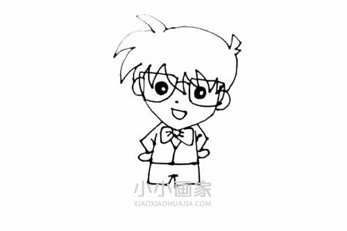 名侦探柯南简笔画画法图片步骤步骤8