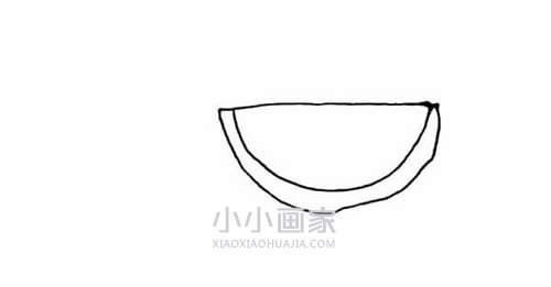 夏天西瓜简笔画画法图片步骤步骤3