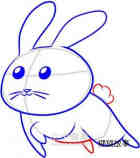 跳跃的兔子简笔画画法图片步骤步骤6