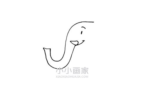 玩水的大象简笔画画法图片步骤步骤3