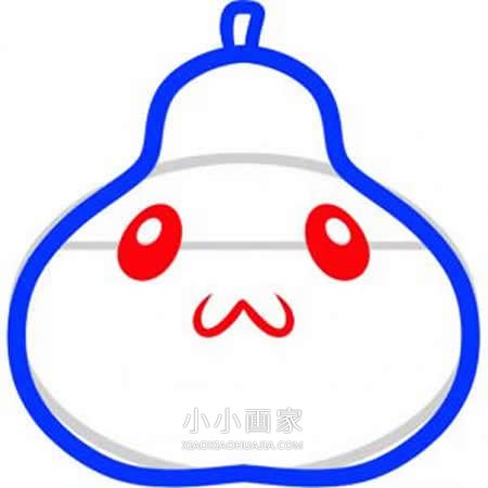 彩色卡通梨子简笔画画法图片步骤步骤4