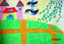 绘本故事手绘春天的田野风景儿童画图片大全