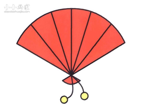 漂亮扇子简笔画画法图片步骤步骤1