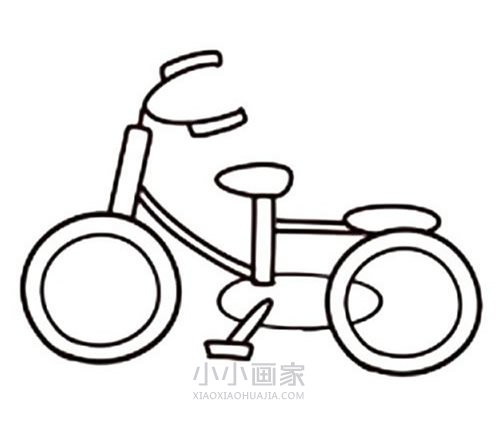 彩色自行车简笔画画法图片步骤步骤5