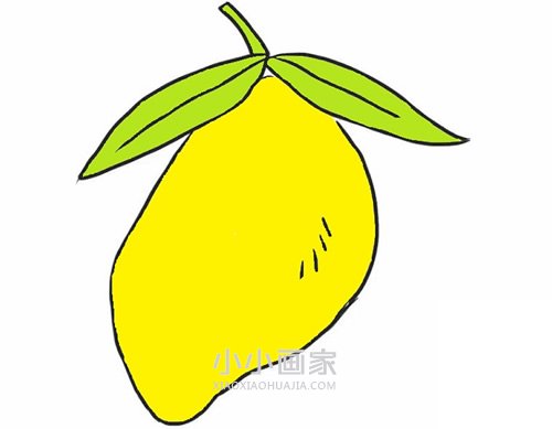 彩色芒果简笔画画法图片步骤步骤1