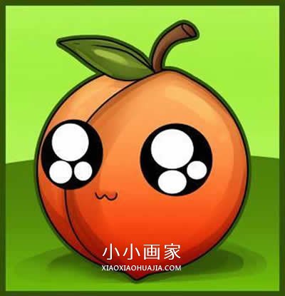 绘本故事卡通桃子简笔画画法图片步骤