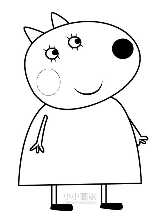 小狗丹尼的妈妈简笔画画法图片步骤步骤1