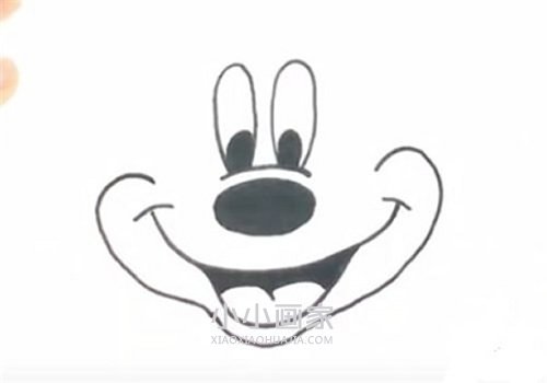 可爱米老鼠简笔画画法图片步骤步骤5