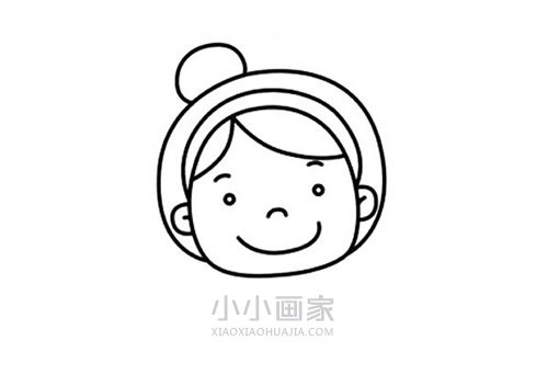 拿锅铲的妈妈简笔画画法图片步骤步骤4