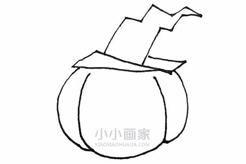 戴巫婆帽南瓜灯简笔画画法图片步骤步骤5