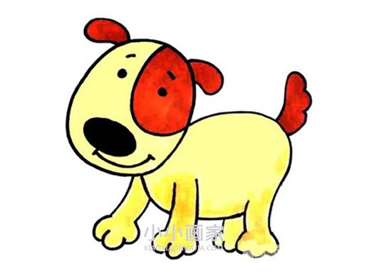 绘本故事可爱小狗简笔画画法图片步骤