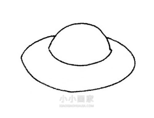 飞碟UFO简笔画画法图片步骤步骤3