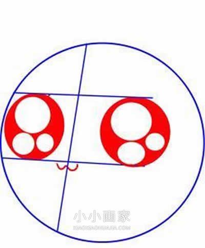 卡通桃子简笔画画法图片步骤步骤3