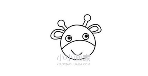 彩色卡通长颈鹿简笔画画法图片步骤步骤3