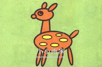 绘本故事简单梅花鹿简笔画画法图片步骤