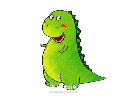 绘本故事可爱卡通恐龙简笔画画法图片步骤