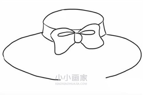 漂亮女式遮阳帽简笔画画法图片步骤步骤5