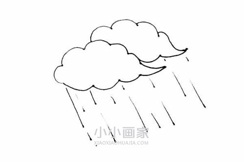 下雨的云朵简笔画画法图片步骤步骤4