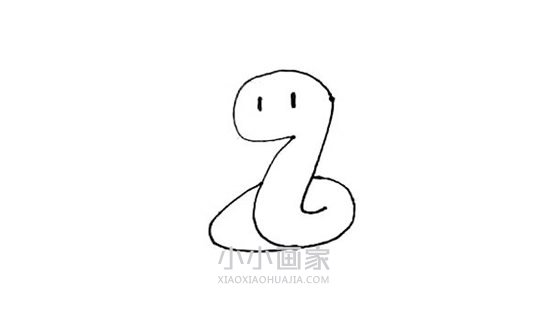 盘起的蛇简笔画画法图片步骤步骤4