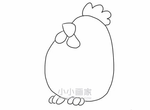 胖胖大母鸡简笔画画法图片步骤步骤5