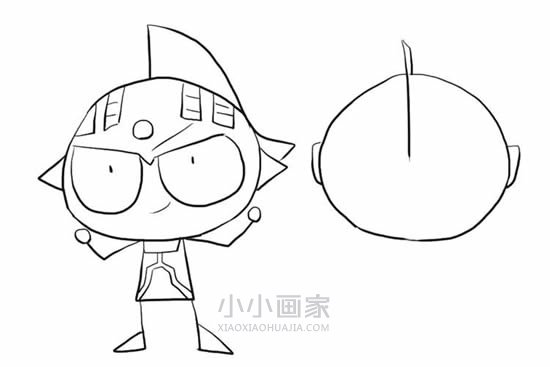 泰罗奥特曼和初代奥特曼简笔画画法图片步骤步骤6