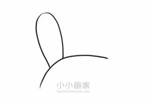 趴地上的可爱兔子简笔画画法图片步骤步骤2