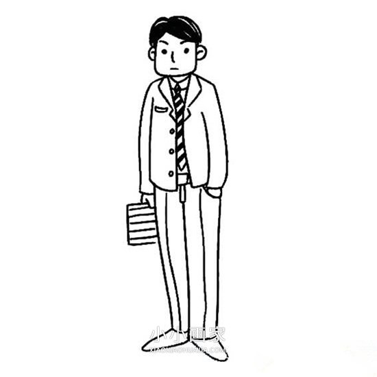 父亲节简笔画画法图片步骤步骤9