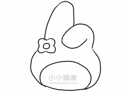 扮兔子的萌宝宝简笔画画法图片步骤步骤4