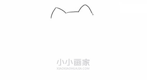 可爱小狸猫简笔画画法图片步骤步骤2